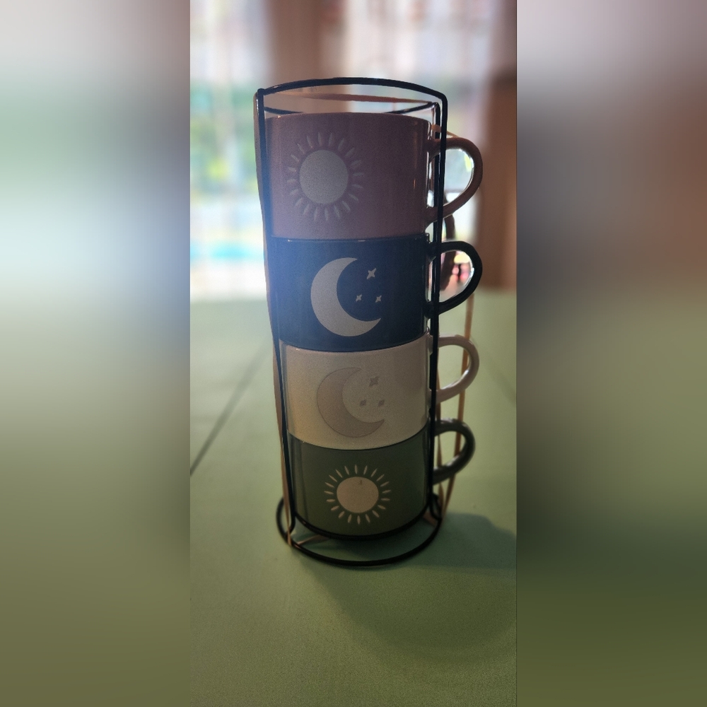 Sun and Moon Stackable Mug Set